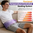 thumbnail image 5 of Cordless Heated Hip Wrap with Massage 3000mAh Rechargeable USB Heating Pad for Hip with Extension Strap,3 Vibration Modes, 5 Heating settings, Purple, 5 of 12