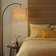 thumbnail image 6 of 2pcs Set Drum Lampshades (13"x 13"x 10"), Natural Light Wood Grain Texture Warm Oak Tones Fabric Large Replacement Shades for Table, Floor, and Pendant Lamps, Simple Assembly Needed., 6 of 8