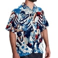 thumbnail image 2 of Football Men's Short Sleeve Shirts, Casual, Printed, Button Down Short, Summer Beach Shirts, Unisex, 2 of 6