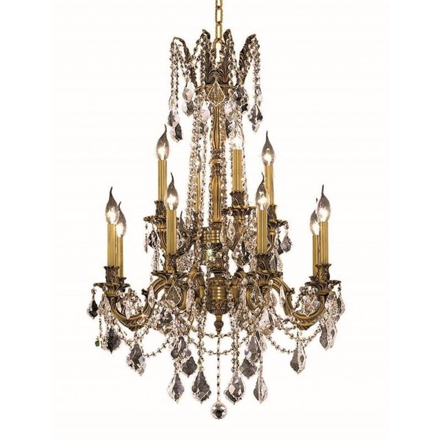 Elegant Lighting Rosalia 24" 12 Light Spectra Crystal Chandelier