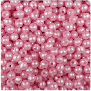 Hot Pink Pearl 18mm Heart Pony Beads (24pcs)