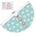 thumbnail image 2 of KLL 36" Christmas Tree Skirt Cartoon Teeth1 Xmas Tree Skirts Mat for New Year Xmas Holiday Party Indoor Outdoor Home Decoration, 2 of 5