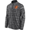 thumbnail image 2 of Men's Fanatics Charcoal Baltimore Orioles Getting Faster Space-Dye Quarter-Zip Top, 2 of 3