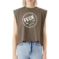 thumbnail image 5 of EcoLoom Feck Definition Cap Sleeve Muscle Crop Shirt Women Sleeveless Baby Tee, 5 of 5