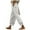 White, variant on Bmisegm Elastic Waist Pockets Loose Pants Printed Shorts Pants for Women White M