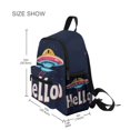 thumbnail image 3 of FORMRS School Backpack with Front Zippered Pocket 12" Student Travel Daypack, Colorful UFO, 3 of 6