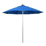 Magnolia Garden 9' Push Lift Aluminum/Fiberglass Umbrella with Olefin Fabric - Royal Blue
