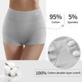 thumbnail image 5 of MEIYATING Women's Underwear Boyshorts Cotton Stretch Panties High Waisted Soft Plus Size 4 Pack, 5 of 7