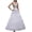 White B, variant on Full A-line 3 Hoop Crinoline Petticoat Underskirt for Women Wedding Dress
