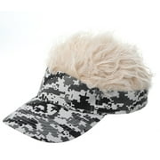 Camouflage Creative Wig Baseball Cap Hip-hopGolf Fun Funny Cap Hat Sport AU