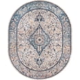 thumbnail image 2 of Rugs.com Lola Collection Rug – 8' x 10' Oval Blue Medium Rug Perfect For Living Rooms, Large Dining Rooms, Open Floorplans, 2 of 9