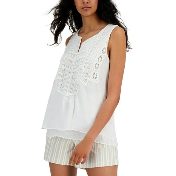 Jpr Studio Women's Crochet-Trim Tank Top XL