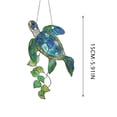 thumbnail image 3 of Taicans Stained Glass Sea Turtle Suncatcher - Coastal Beach Window Hanging Decor,Nautical Marine Art,Gift for Ocean Lovers,Green Blue Turtle Ornament,2D Acrylic, 3 of 7