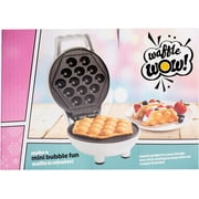 Egg Bubble Mini Waffle Maker- Make Breakfast Special w Tiny Hong Kong Egg Style Design, 4 Individual Waffler Iron, Electric Non Stick Baker w Recipes- Ice Cream Treat Dessert, Dorm Room Essential