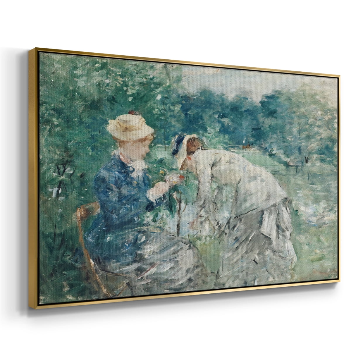 Vintage Botanical Print-LV By Wexford Home Framed in Gold Wood Gallery Wrapped Canvas 27 in. x 41 in.