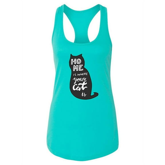 Your Cat Is Your Home Racerback Tank Women -Image by Shutterstock, Female Medium