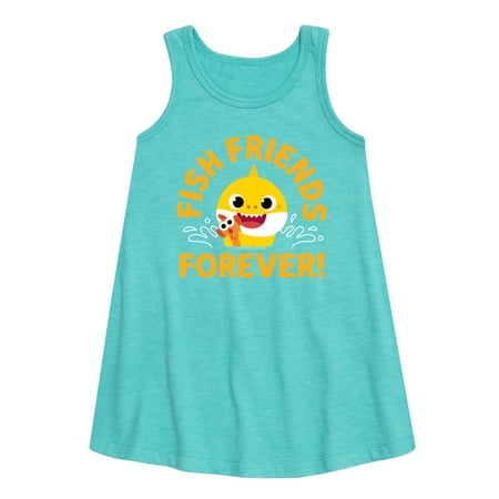 Baby Shark – Fish Friends Forever – Toddler and Youth Girls A-line Dress Baby Shark – Fish Friends Forever – Toddler and Youth Girls A-line Dress