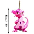 thumbnail image 3 of Feledorashia Personalized 26 Letter Christmas Tree Ornaments, Cute Pink Baby Dinosaur Alphabet Pendants for Xmas Tree, Wreath, Car DIY Decoration, Christmas Gift for Family, 3 of 5