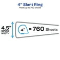 thumbnail image 4 of Avery Heavy-Duty View Binder, 4" Slant Rings, White Binder (79704), 4 of 11
