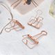 thumbnail image 2 of Clips para carpetas Extra grandes de 2 pulgadas, abrazaderas de papel grandes de oro rosa para suministros escolares de oficina (15 uds), superficie chapada, resistente al óxido, 2 of 5