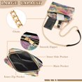 thumbnail image 3 of FORMRS Women Crossbody Purse with Chain Strap Vegan Leather Shoulder Handbag, Green Floral Wave, 3 of 7