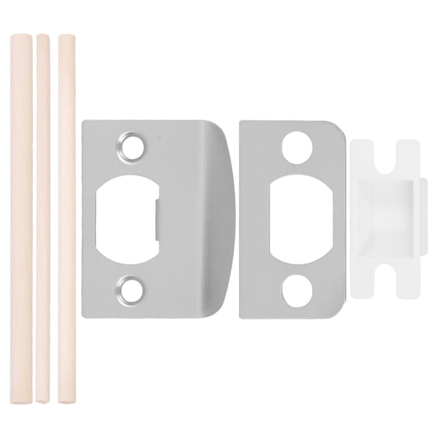 1 Set of Deadbolt Reinforcement Plate Guide Plates Stainless Steel Door Guide Plates for Wood Door