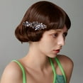 thumbnail image 3 of Women‘s Hair Clip Rhinestone Flower Decor Creative Hair Side Clip Hair Barrette, 3 of 10