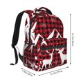 thumbnail image 2 of Disketp Christmas Buffalo Plaid Mochila Estampada para Hombre y Mujer – Mochila Ligera Clásica con Múltiples Bolsillos para Universidad, Trabajo y Viajes-One Size, 2 of 5