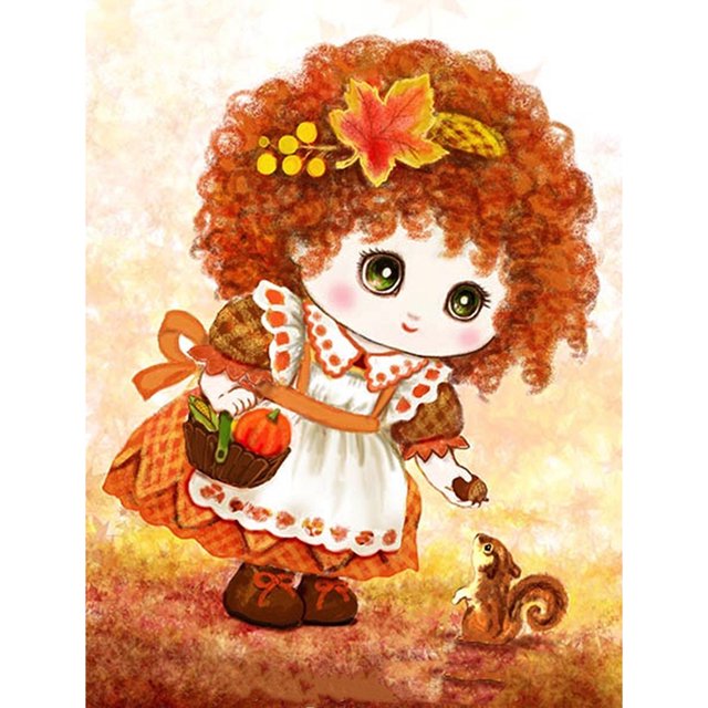 Cuadros Decorativos Niña pequeña 40x50cm pintura al óleo por números cuadro pintura DIY SXD202106023 Wdftyju embutido en tela