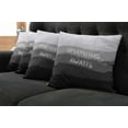 thumbnail image 5 of Ambesonne Saying Throw Pillow Cover 4 Pack, Brush Stroke Words Graphic, 16", Charcoal Grey and Black, 5 of 5