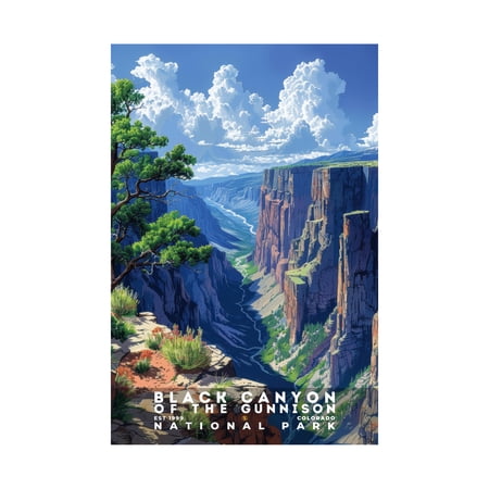 ELNEIT - Black Canyon of the Gunnison National Park Poster, Unframed Matte Paper, S18