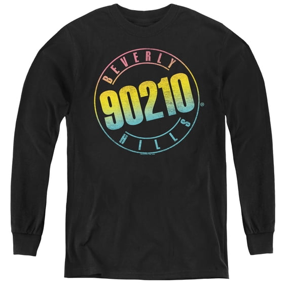 90210 - Color Blend Logo - Youth Long Sleeve Shirt - Small