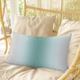 thumbnail image 4 of Teal Grey Ombre Pillow Covers, Linen Long Throw Pillow Case, Farmhouse Gradient Minimalist Holiday Pillow Protector Decorative Cushion Cover for Living Room/Bedroom 12" x 20", 4 of 8