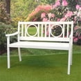 thumbnail image 2 of Carolina Classics Banc Extérieur en Métal Gramercy, Blanc, 2 of 6