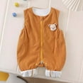 thumbnail image 5 of Favoffer Infant Baby Boy Girls Fleece-Lined Jumpsuit Sleeveless Full-Zip Romper One Piece Strap Overalls Smocked Clothes 0-3Y, 5 of 6