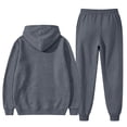 thumbnail image 5 of Hearthz Fleece Sweatsuits for Men 2 Piece Tracksuit Long Sleeve Drawstring Flannel Jogging Suit Hooded Set Athletic Sweatsuits Men 2 Piece Outfit Dark Gray XXL, 5 of 7