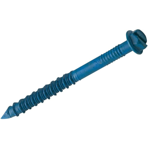 Tapcon 1/4 In. x 23/4 In. Slotted Hex Washer Concrete Screw Anchor (8