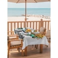 thumbnail image 2 of Outdoor Tablecloth with Umbrella Hole for Patio/Picnic/Party/Camping, Country Sunflowers Waterproof Table Cloth Rectangle Table Cover Washable, Welcome Rustic Truck Floral Farmhouse (60"x 84"), 2 of 8