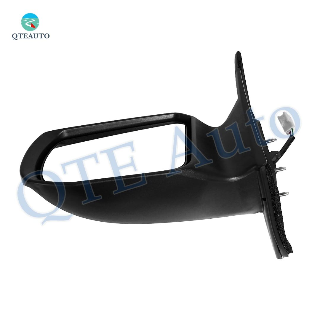 Left Driver Side Power Non-Folding W/Cover View Mirror Chrome/Flat Black Smooth For 2007-2012 Nissan Altima