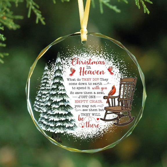 Cardinal Ornaments Memorial. Loss of Loved Ones Memorial Crystal Ornament. Memory Christmas Ornament. Christmas in Heaven