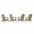 thumbnail image 3 of WestinTrends Tuscany Outdoor Folding Adirondack Seashell Chair (Set of 4), Weathered Gray, 3 of 5