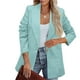 thumbnail image 4 of Chaqueta de traje para mujer, chaqueta de poliéster suave de estilo informal de Color puro de manga larga para trabajo de negocios al aire libre, 4 of 6