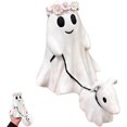 thumbnail image 3 of Estatua de perro fantasma XINYU decoración de Halloween escultura de resina pequeña figura, 3 of 8