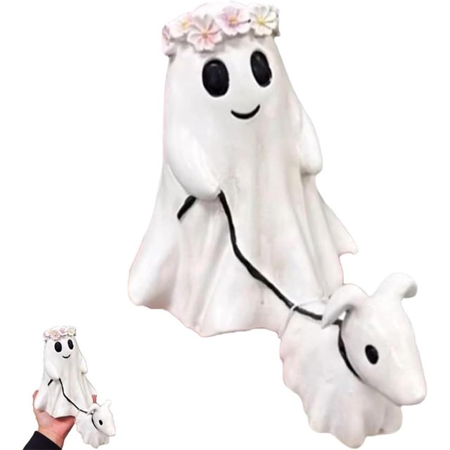 Decoraciones de Halloween XINYU figura de perro fantasma caminando sobre la mesa esculturas de resina