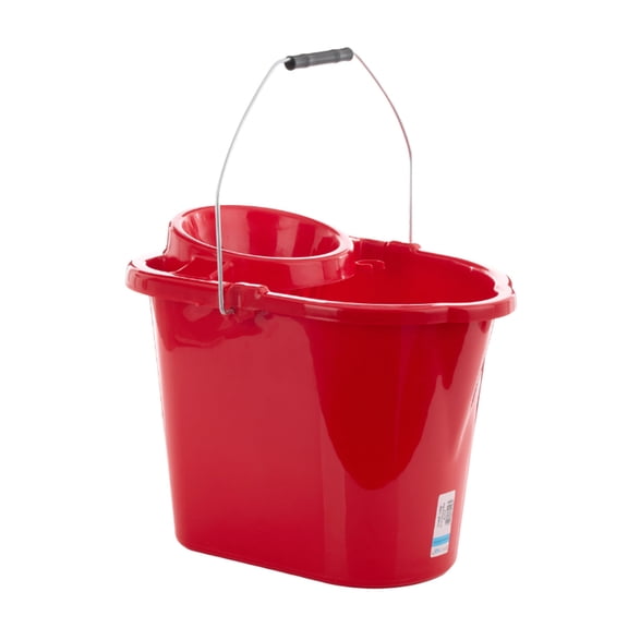 Leecroft Budget Oblong Mop Bucket Red 14L