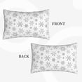 thumbnail image 2 of Naloa Snowflake Minimalist Pillowcase, Throw Pillowcase, Wrinkle-Free, Stain-Resistant with Hidden Zipper for Bedroom Sofa-20"x30", 2 of 6
