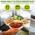 thumbnail image 2 of Enviro Safe Home - Disposable & Compostable 5 Compartment Bamboo Plates - 50 Pack, 2 of 5