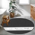 thumbnail image 3 of Black Plaid Round Area Rug 4Ft Washable Circle Rugs for Bedroom Dining Room, Vintage Live Love Laugh Star Love Heart Non-Slip Carpet Floor Mats Indoor Outdoor Carpet Runner Aesthetic Home Decor, 3 of 8