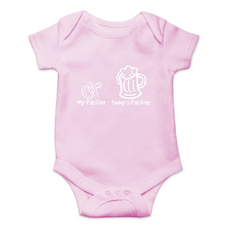 

My And Daddy s Pacifier - I Drink And Chill With Dad - Cute One-Piece Infant Baby Bodysuit