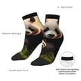 thumbnail image 4 of Uemuo Forest Panda Printed Crew Socks, Moisture-Wicking Socks, Athletic Socks for Men Breathable Cushion Socks Casual Sport Socks for Running Traveling, 4 of 6
